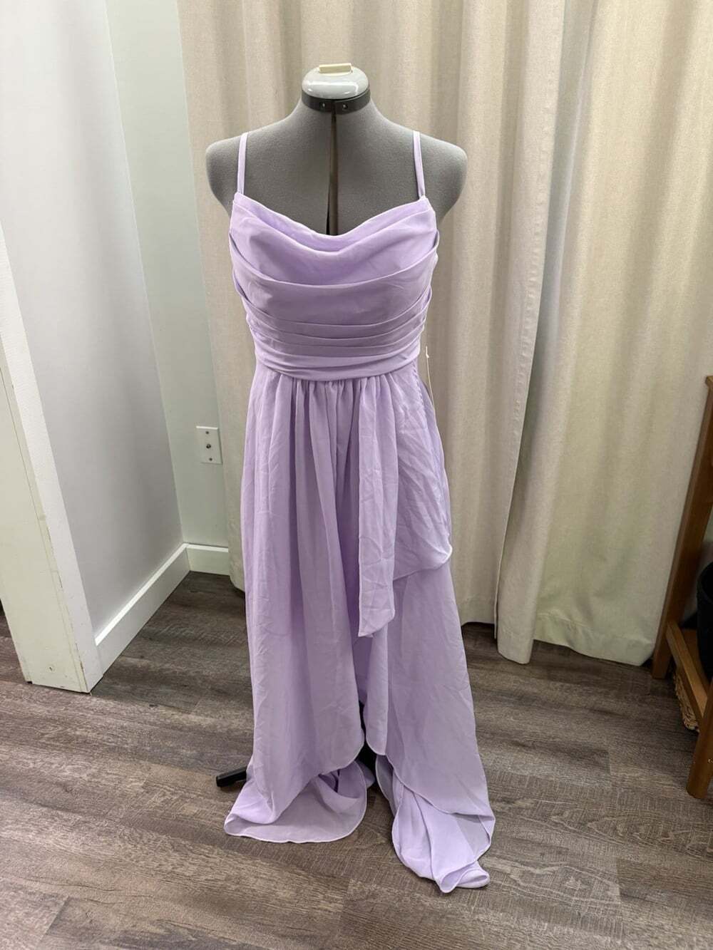 Beautiful lilac, light purple colored, size 12 bridesmaid/prom dress corset back